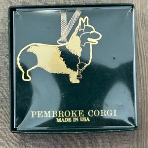 Pembroke Vintage Corgi Laser Cut Gold Dog Christmas Holiday Ornament New/Old